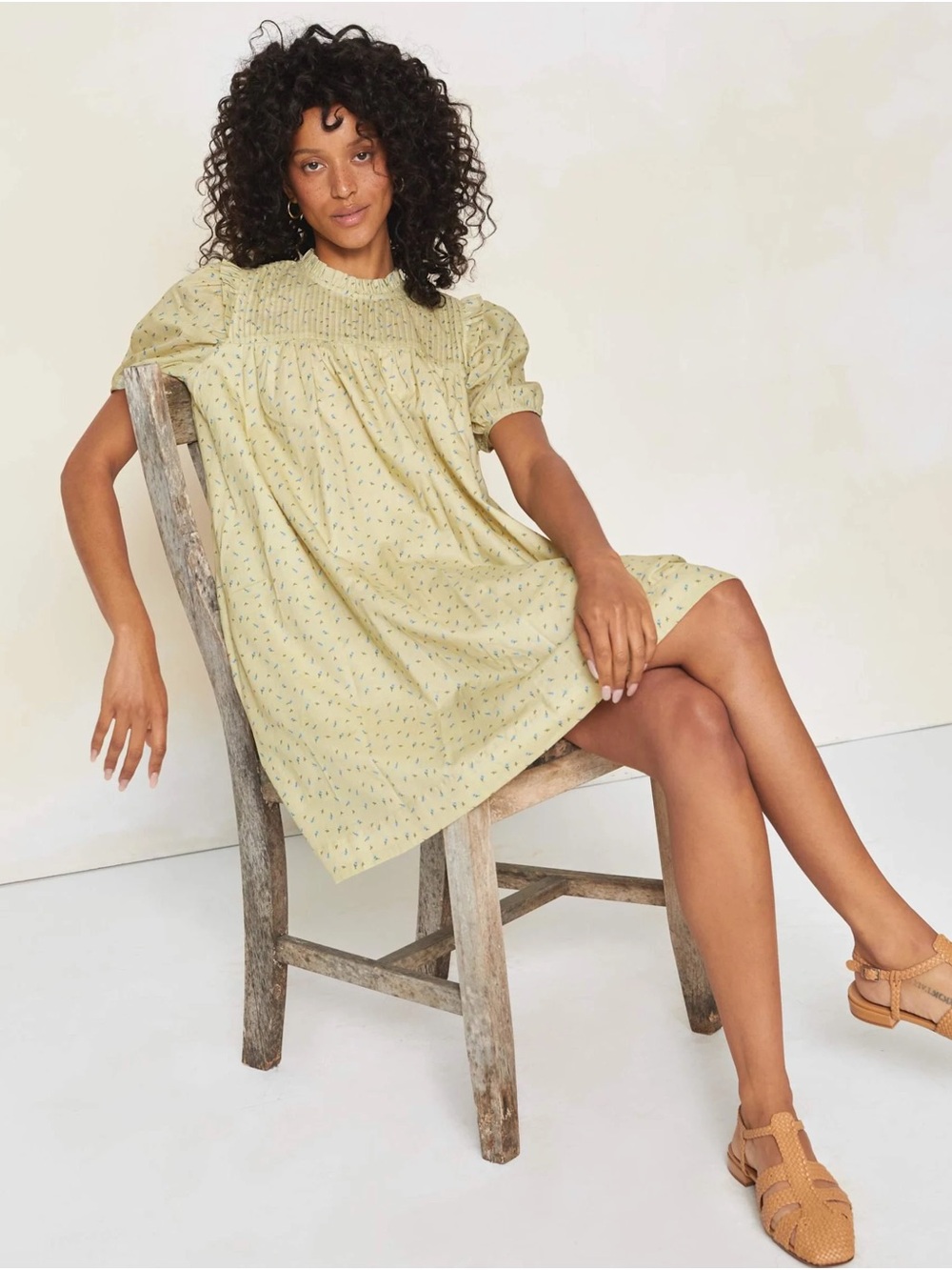 Christy Dawn Jenny Mini Dress with Subtle Floral Print